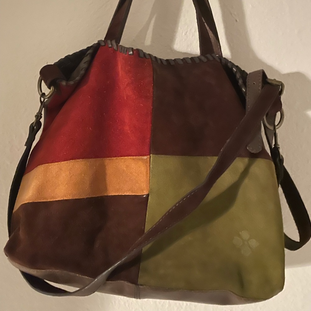 Patricia Nash Color Block Suede Bag